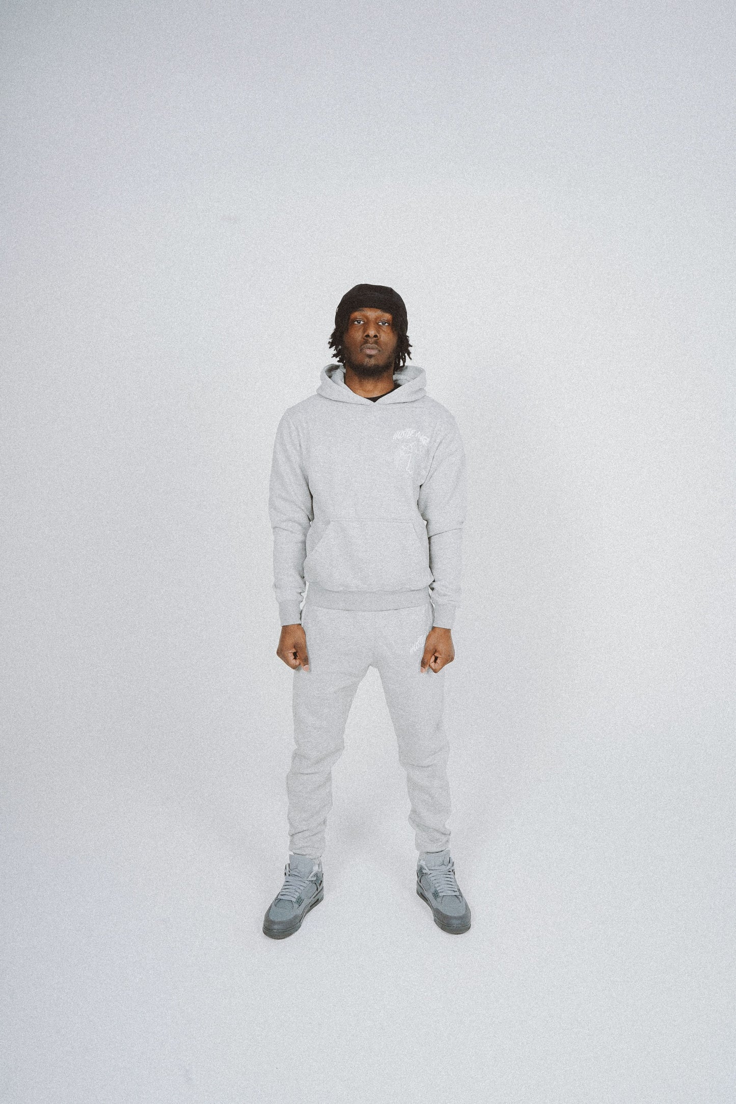 001 GREY HUSTLEANGELS JOGGER BOTTOM