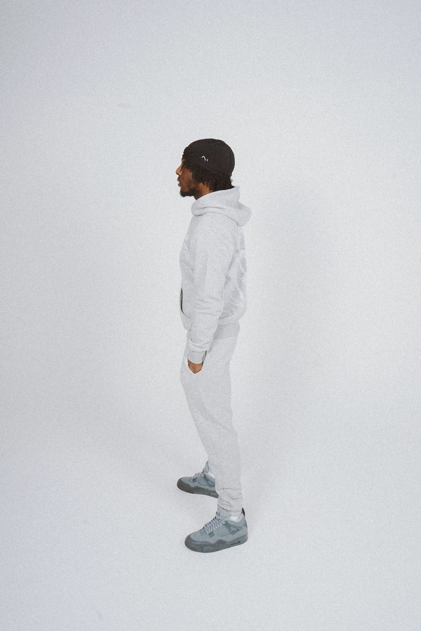 001 GREY HUSTLEANGELS JOGGER BOTTOM