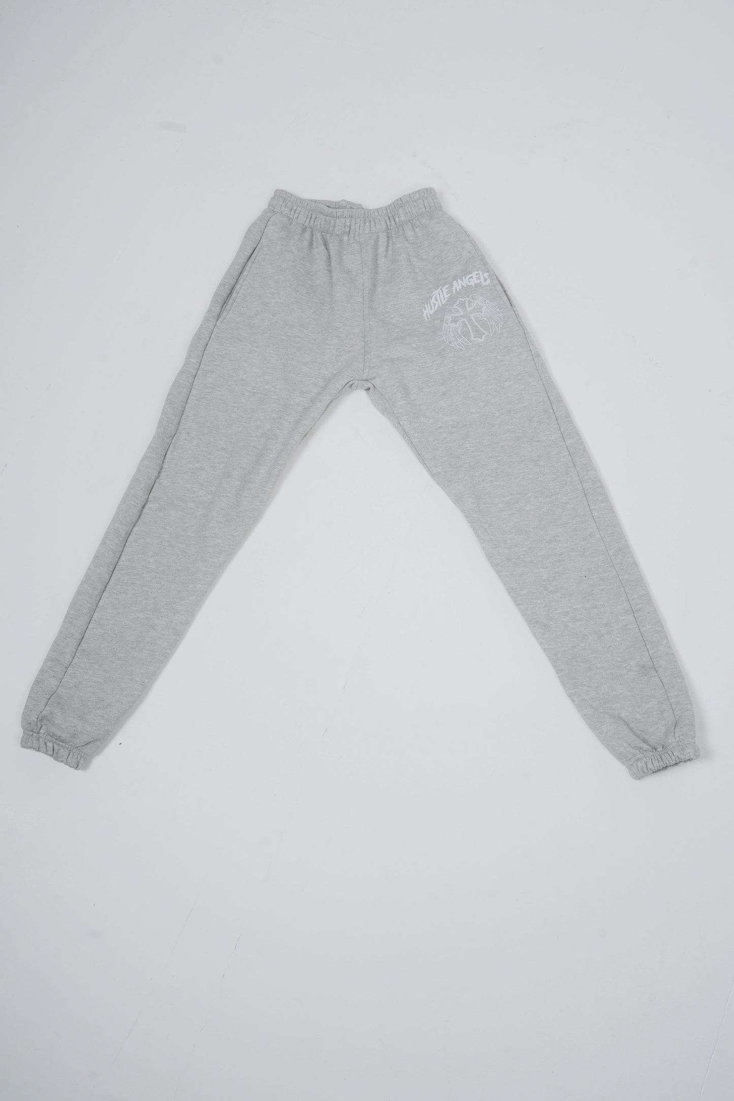 001 GREY HUSTLEANGELS JOGGER BOTTOM