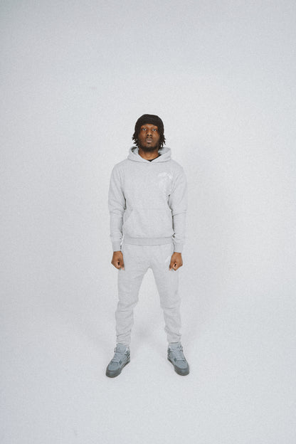 PRE ORDER - 001 GREY HUSTLEANGELS PULLOVER HOODIE