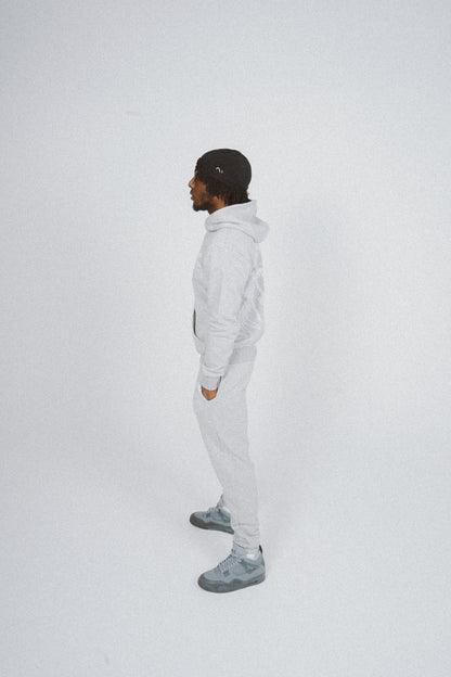 PRE ORDER - 001 GREY HUSTLEANGELS PULLOVER HOODIE