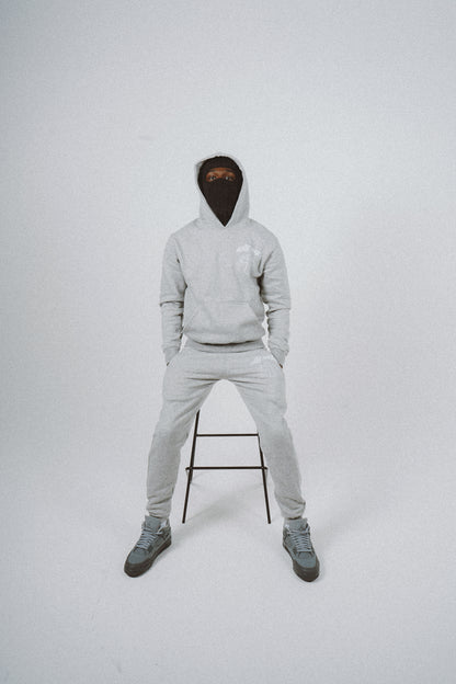 PRE ORDER - 001 GREY HUSTLEANGELS PULLOVER HOODIE