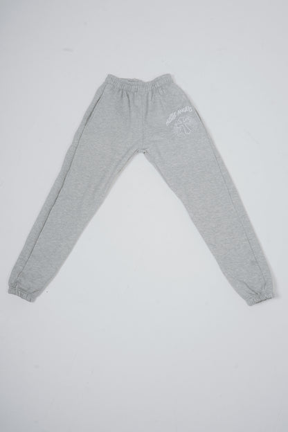 001 GREY HUSTLEANGELS JOGGER BOTTOM